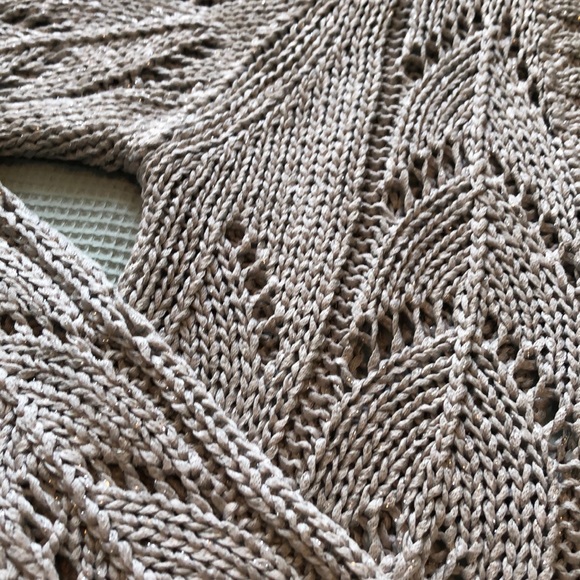 Zara Knit V Neck Sweater Silver - Picture 3 of 3